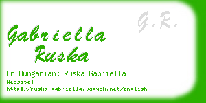 gabriella ruska business card